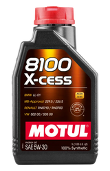 Motul Synthetic Engine Oil 8100 5W30 X-CESS 1L - Case of 12 - Truck & Automotive