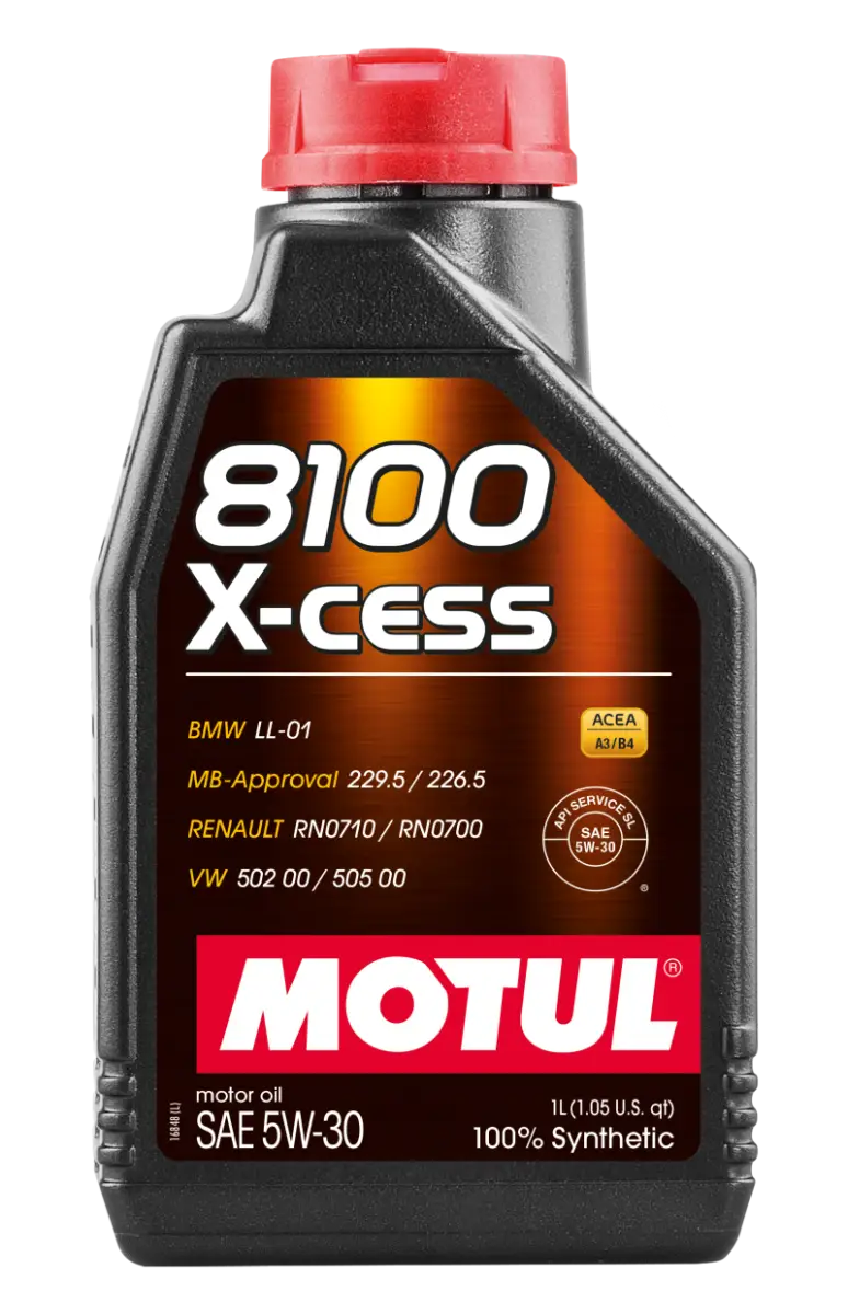 Motul Synthetic Engine Oil 8100 5W30 X-CESS 1L - Case of 12 - Truck & Automotive