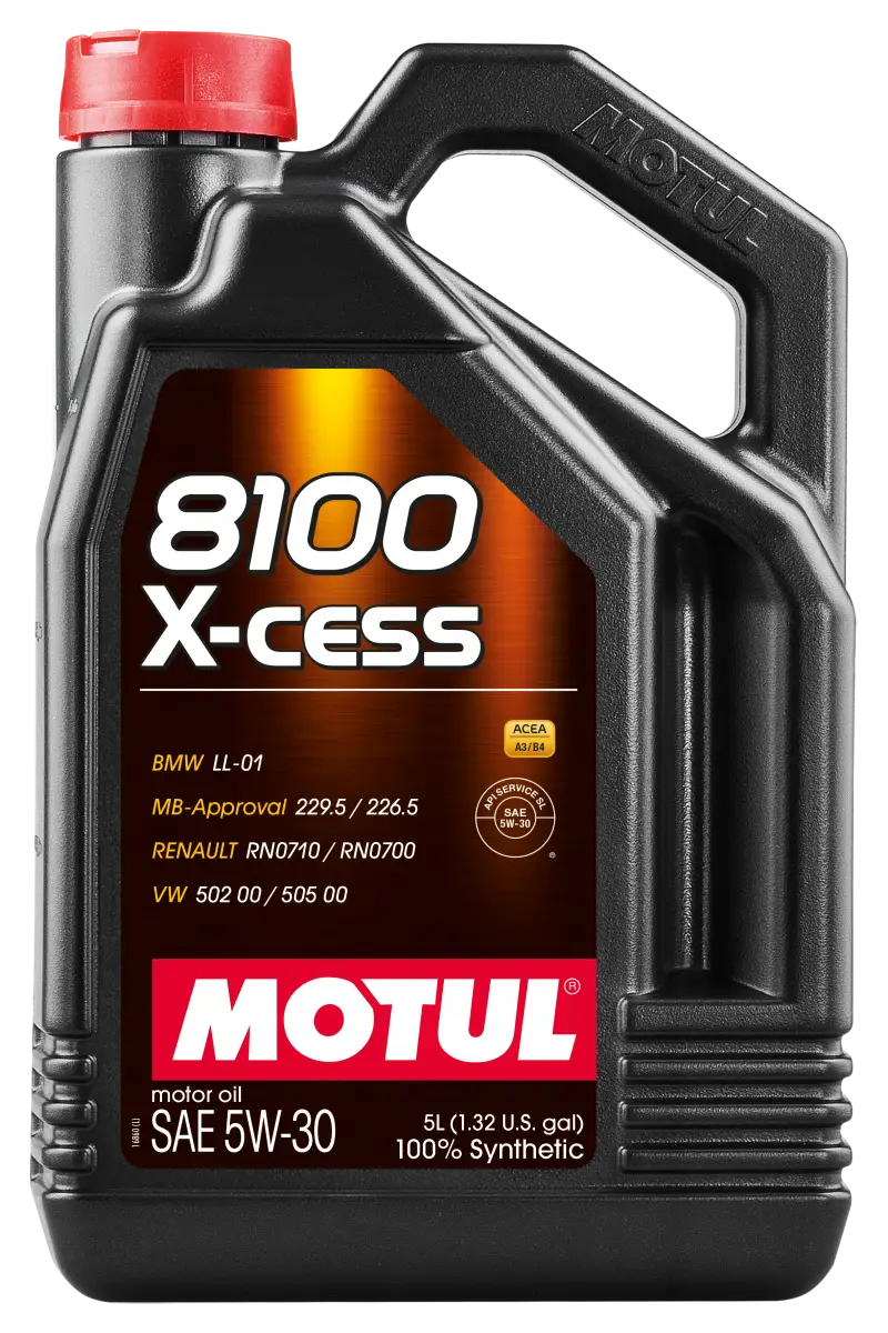Motul Synthetic Engine Oil 8100 5W30 X-CESS 5L - Case of 4 - Truck & Automotive