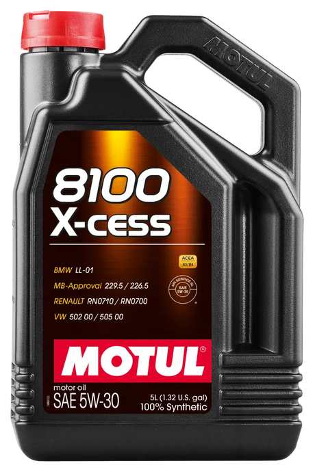 Motul Synthetic Engine Oil 8100 5W30 X-CESS 5L - Case of 4 - Truck & Automotive