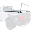 White pickup truck with MR-2100 Multy Rack S multy adjustable bed rails and utility racks