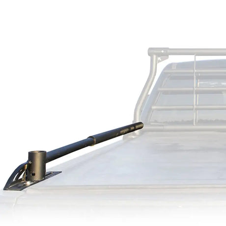 Black metal bed rails for Multy Adjustable Bed with cylindrical base and horizontal bar