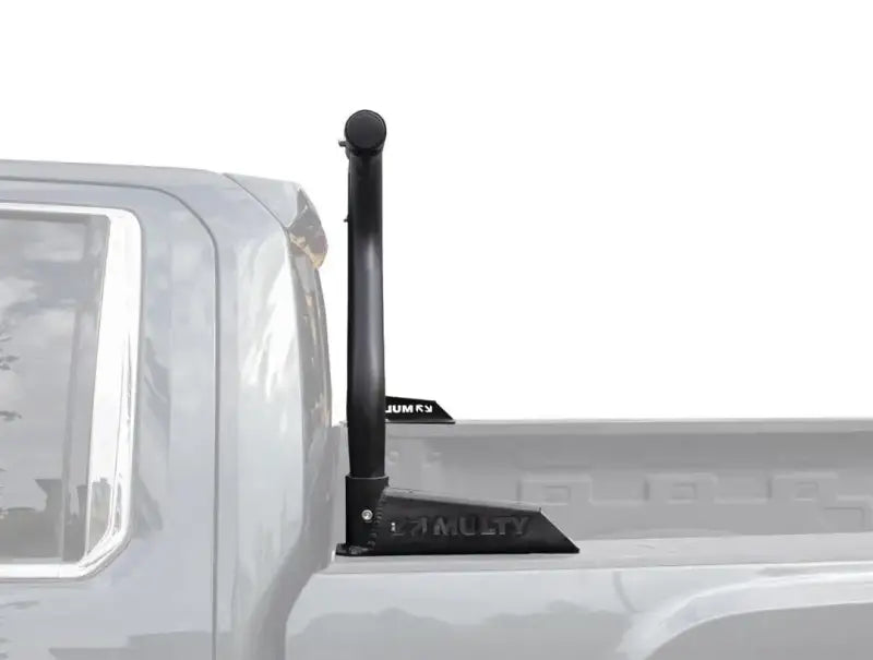 Black truck bed ladder rack on MR-2347 Multy Rack S Multy Headache Rack Pro XL