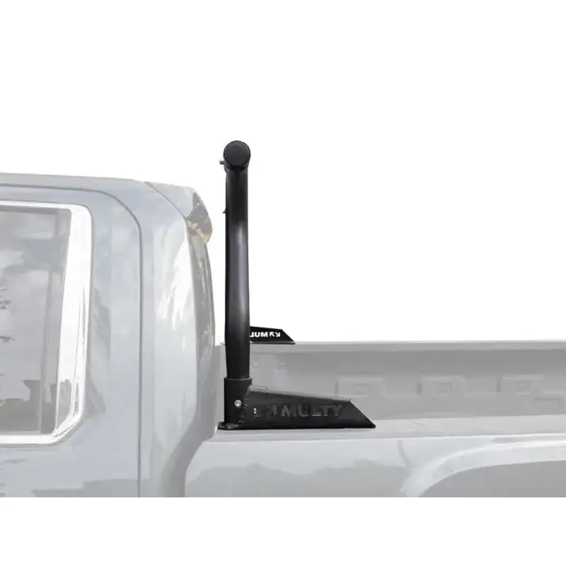 Black truck bed ladder rack on MR-2347 Multy Rack S Multy Headache Rack Pro XL