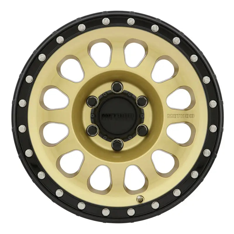 Method Wheels MR31578560100 MR31578560100 Method MR315 17x8.5 0mm Offset 6x5.5 106.25mm CB Gold/Black Street Loc Wheel
