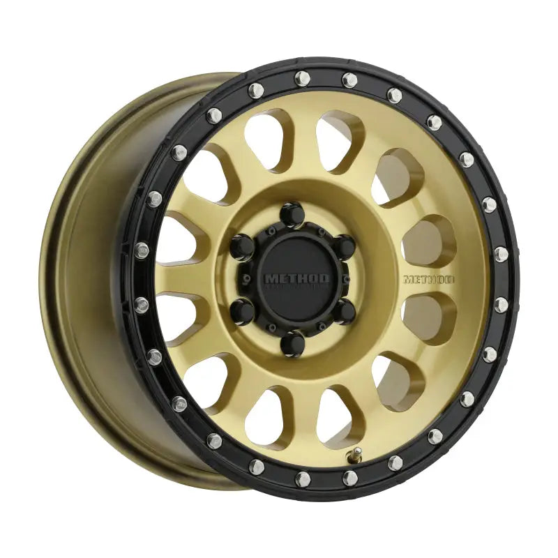 Method Wheels MR31578560100 MR31578560100 Method MR315 17x8.5 0mm Offset 6x5.5 106.25mm CB Gold/Black Street Loc Wheel