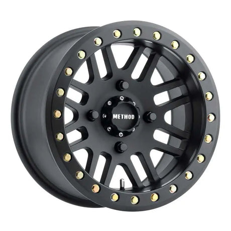 Method Wheels MR40651047555B Method MR406 UTV Beadlock 15x10 5+5/0mm Offset 4x136 106mm CB Matte Black w/BH-H24100 Wheel