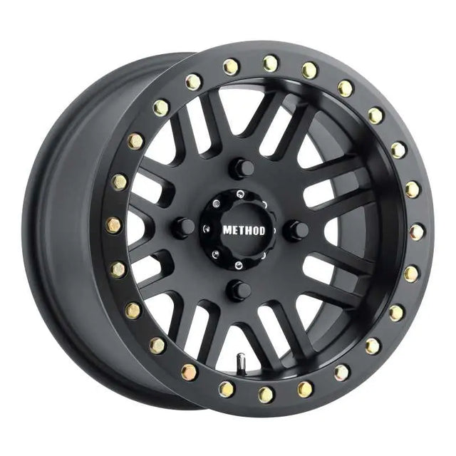 Method Wheels MR40651047555B Method MR406 UTV Beadlock 15x10 5+5/0mm Offset 4x136 106mm CB Matte Black w/BH-H24100 Wheel