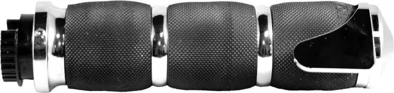 MT-AIR-90-C-B-H Air Cushioned Grips Heated W/Throttle BoSS Chrome 