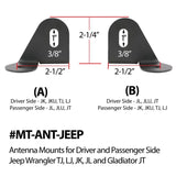 MT-ANT-JEEP-PS Rugged Radio Antenna Mnt For Jeep Pass. Side Jl