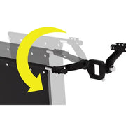 Mud Flap Cut-To-Fit 24 x Inch; 3 Inch Receiver Mount System With 2 Flaps; Flat; Rock Tamers Logo; Matte Black;