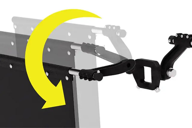 Mud Flap Cut-To-Fit 24 x Inch; 3 Inch Receiver Mount System With 2 Flaps; Flat; Rock Tamers Logo; Matte Black;