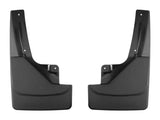 Mud Flap Direct-Fit; Set of 2; Contoured; Without Logo; Black; Thermoplastic; QuickTurn * Fastening System - Truck &