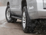 Mud Flap Direct-Fit; Set of 2; Contoured; Without Logo; Black; Thermoplastic; QuickTurn * Fastening System - Truck &