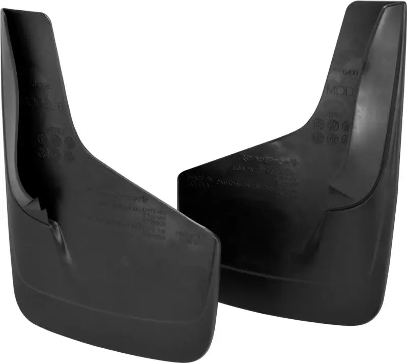 Mud Flap Multi-Fit; Set Of 2; Contoured; Without Logo; Black; OE-Approved Material; Screw On - Truck & Automotive