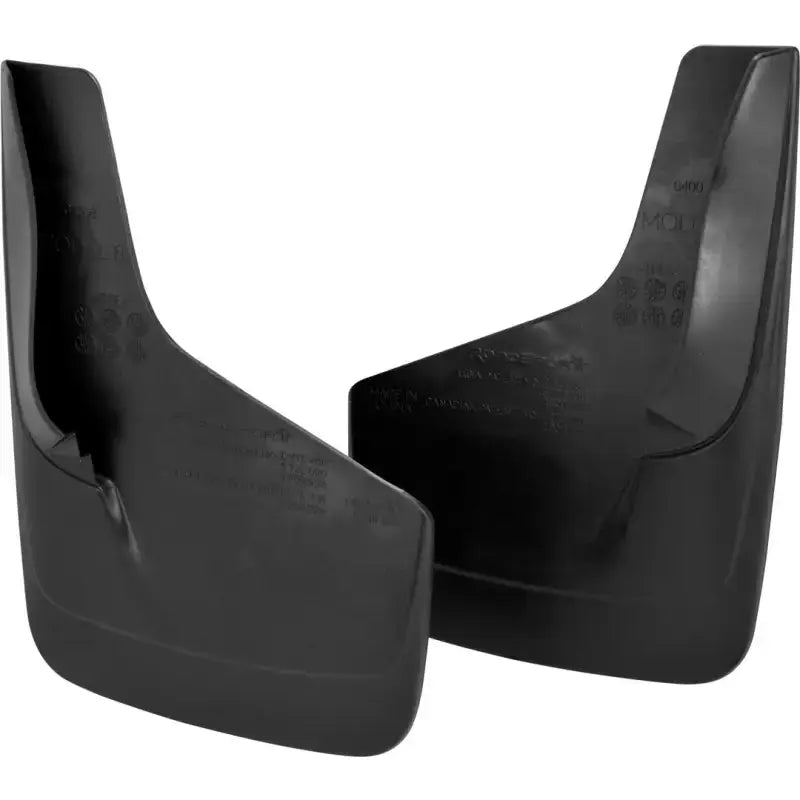 Mud Flap Multi-Fit; Set Of 2; Contoured; Without Logo; Black; OE-Approved Material; Screw On - Truck & Automotive