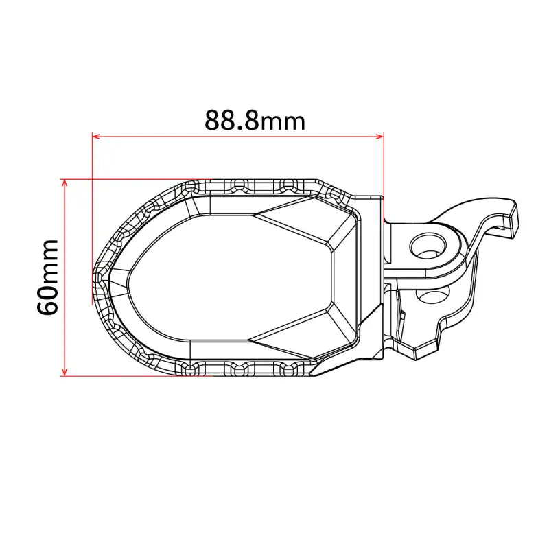 Max Foot Peg Yam Blk - ZETA