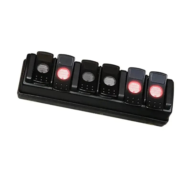 Multi Purpose Light Controller, 6 Channels, 12-24V, Android/iOS Control, On/Off and Dimming, 8 ft Waterproof Wiring Harness, Back-lit RF Remote, Mounting Brackets Included