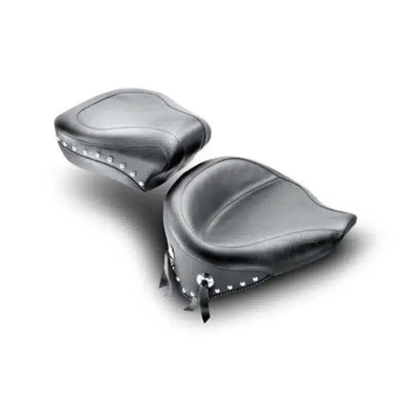 Mustang 00-15 Harley Softail Standard Rear Tire Wide Touring Passenger Seat w/Studs - Black - Seats