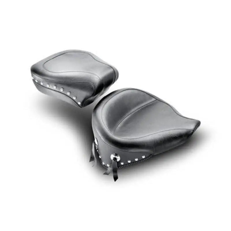 Mustang Motorcycle 76180 Mustang 00-15 Harley Softail Standard Rear Tire Wide Touring Passenger Seat w/Studs - Black