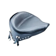Black leather touring solo seat for Harley Softail with studs from Mustang 00-15