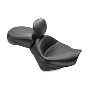Black leather Honda VT750 Aero motorcycle seat with backrest for VT750 Aero bikes