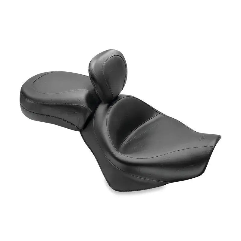 Black leather Honda VT750 Aero motorcycle seat with backrest for VT750 Aero bikes