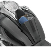 Motorcycle tank bib with storage pouch for Suzuki VL800 Volusia in black