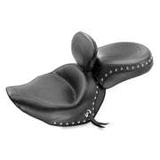 Mustang 06-15 Yamaha Roadliner Stratoliner Wide Touring Solo Seat w/Driver Backrest Studs - Black - Seats