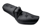 Black leather motorcycle seat for Harley Dyna Dyna Duke 1pc Seat Regal model