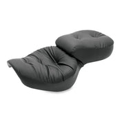 Black leather motorcycle seat for Harley Dyna Wide Touring bikes, Mustang Regal 1PC