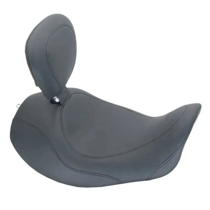 Mustang 06-17 Harley Dyna Wide Tripper Forward Solo Seat w/Driver Backrest - Black - Seats