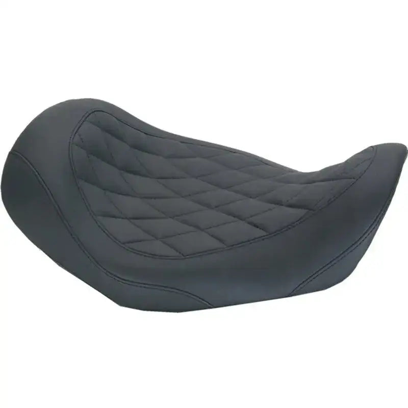 Black quilted motorcycle seat for Harley Dyna Wide Tripper Harley Dyna wide bike upgrade