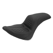 Mustang 06-17 Harley Softail Wide Tire (200mm) Fastback 1PC Seat w/Diamond Stitch - Black - Seats