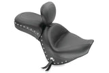 Mustang 06-21 Kawasaki Vulcan 900 Classic, Custom Touring 1PC Seat w/Driver Backrest Studs - Black - 79416