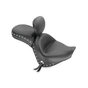 Mustang 06-21 Kawasaki Vulcan 900 Classic, Custom Touring 1PC Seat w/Driver Backrest Studs - Black - 79416