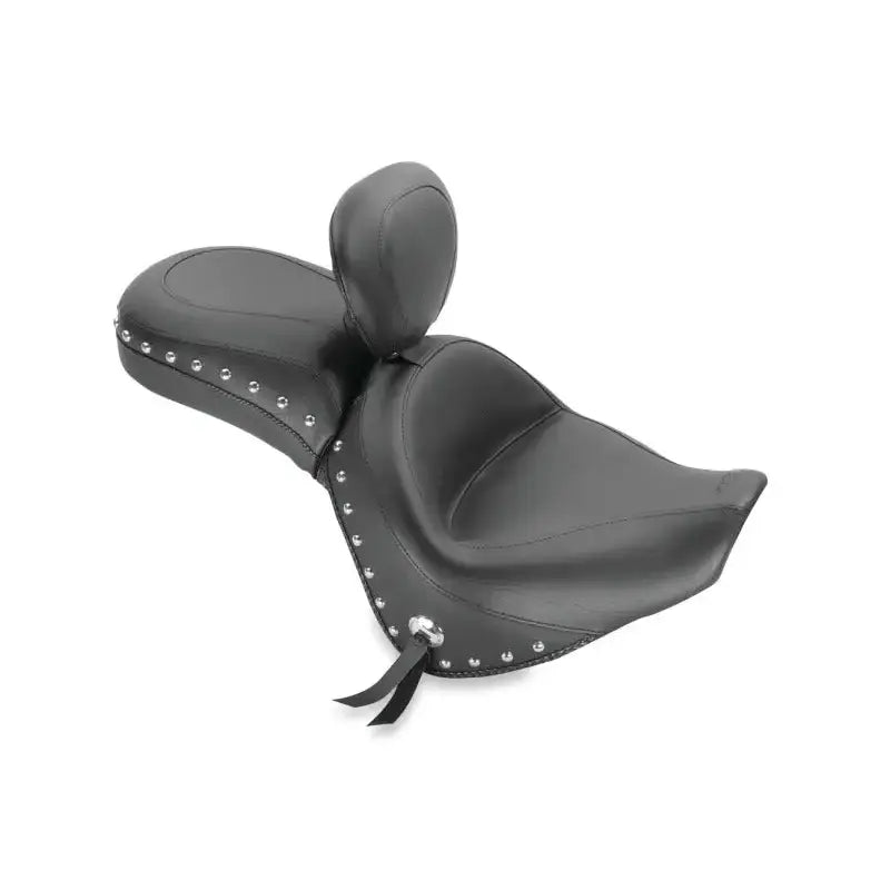 Mustang 06-21 Kawasaki Vulcan 900 Classic, Custom Touring 1PC Seat w/Driver Backrest Studs - Black - 79416
