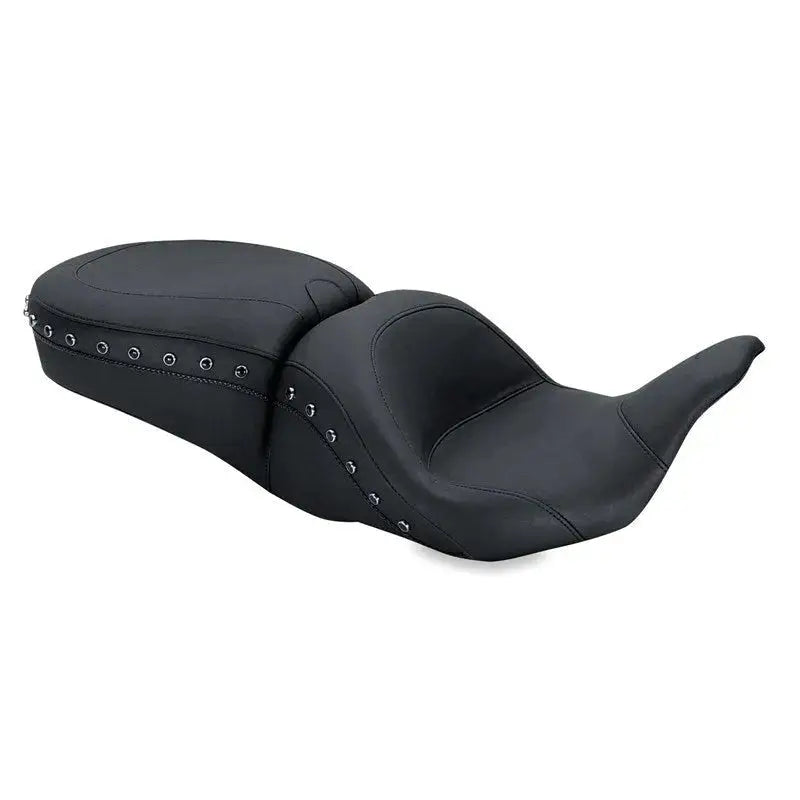 Black studded motorcycle seat for Mustang 08-21 Harley Electra Glide Lowdown 1PCSeat