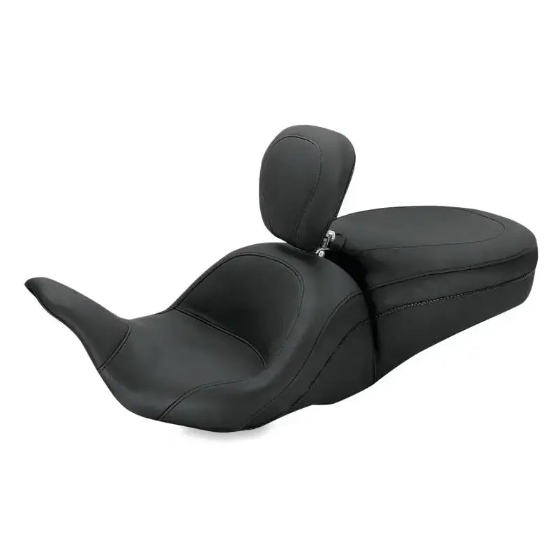Mustang 08-21 Harley Electra Glide, Rd Glide, Rd King, Str Glide Lowdown 1PC Seat w/DBR - Black - 79703