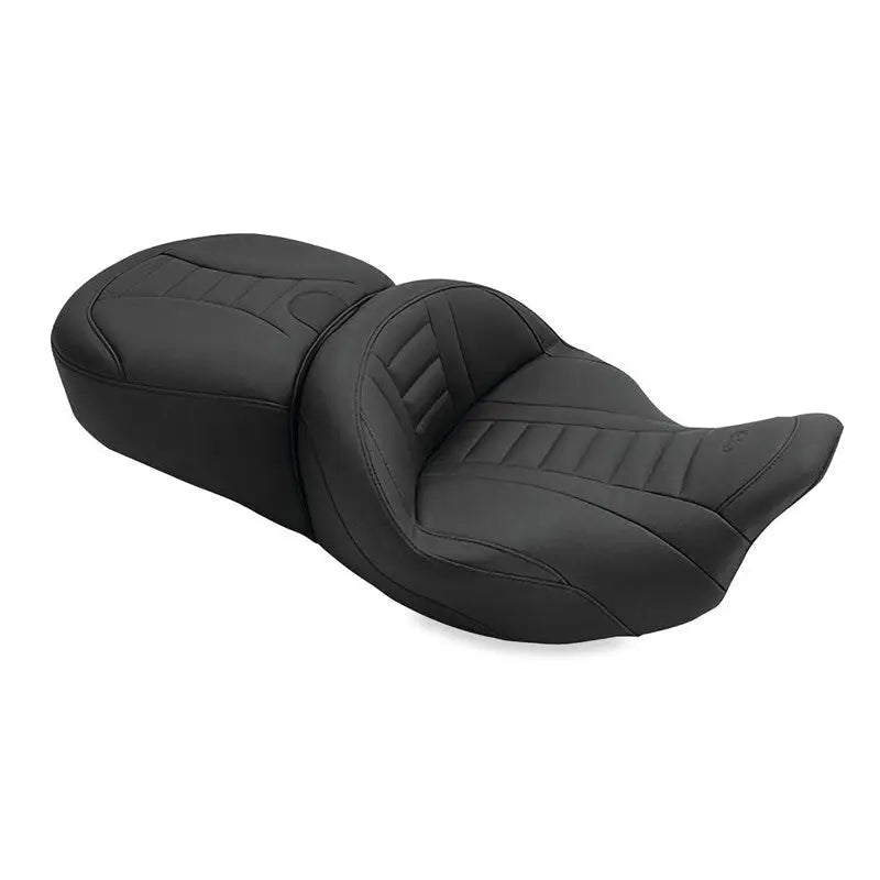 Mustang 08-21 Harley Electra Glide, Rd Glide, Rd King, Str Glide Touring 1PC Seat Deluxe - Black - Mustang Motorcycle