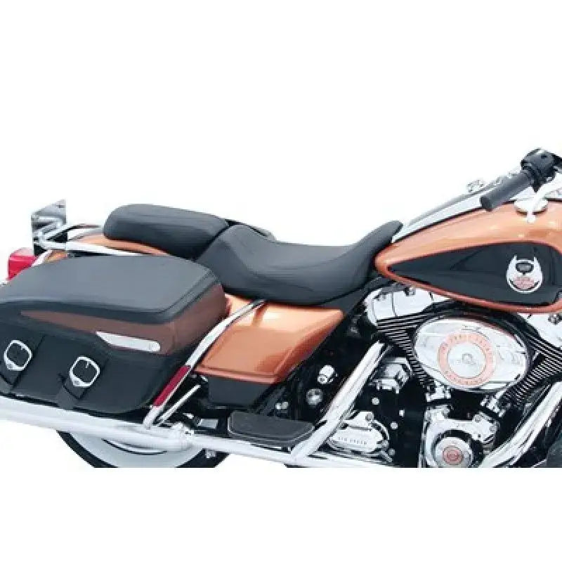 Mustang 08-21 Harley Electra Glide Std,Rd Glide,Rd King,Str Tripper Pass Seat - Black - Seats