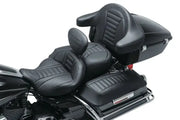 Mustang 08-21 Harley Electra Glide Std Rd,Rd King Str Driver Backrest Deluxe - Black - Seats