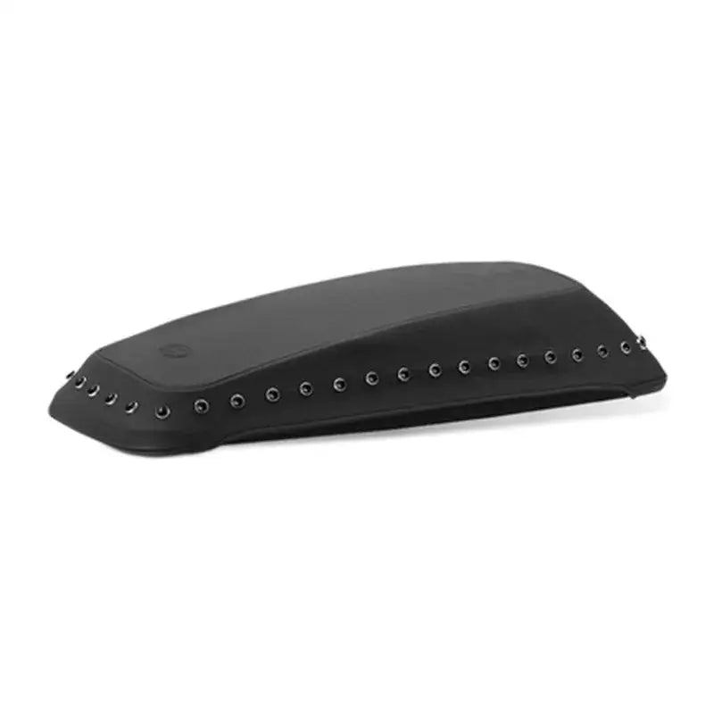 Black studded motorcycle seat for saddlebag lid covers on Mustang Harley FL Touring Lid