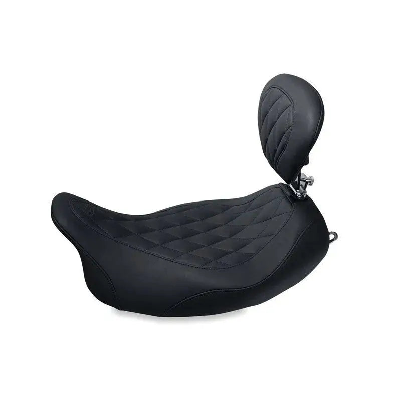 Mustang 08-21 Harley Rd King 06-07 Str Glide 1906-07,00-05 Eagle Touring Solo Seat Diamond - Black - Seats