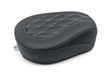 Mustang 08-21 Harley Wide Tripper FL Touring Passenger Seat w/Grey Diamond Stitch - Black - Mustang Motorcycle
