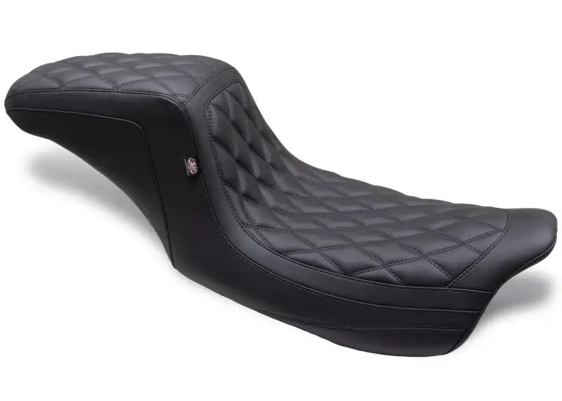 Mustang 08-24 HD FL Touring Double Diamond Squareback 1PC Seat - Black - Mustang Motorcycle