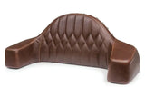 Brown leather vintage passenger backrest for Indian Chieftain and Roadmaster bikes