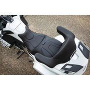 Motorcycle seat with backrest for Honda Gold Wing GL1800 touring bike in black