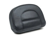 Black leather Harley Fat Boy sissy bar pad for motorcycle backrest upgrade