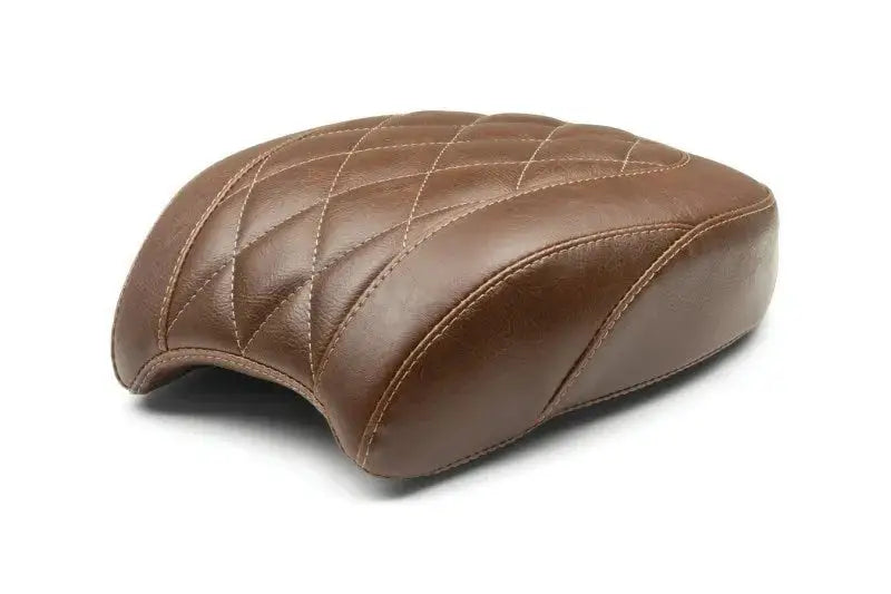 Brown leather wide tripper motorcycle seat with diamond stitching for Harley Heritage Classic